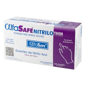 GUANTE NITRILO ALFA LIV.AZUL T.L 100 UDS  GUANTES DE CIRUGIA