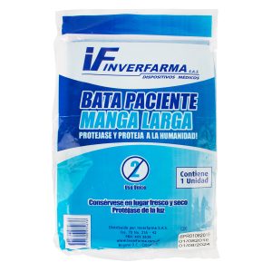BATA PACIENTE MANGA LARGA INVERFARMA COMPLEMENTARIOS