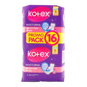 2 TOA.KOTEX NOCTURNA TELA 8 UDS PR.PACK TOALLAS
