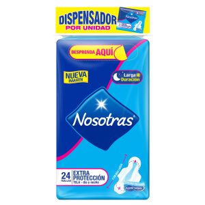 TOA.NOSOTRAS.EXTRA PROTECC.DISP 24 UDS TOALLAS