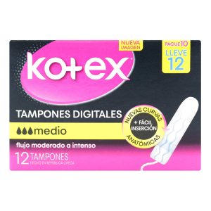 TAMPONES DIG.KOTEX M PAGUE 10 LLEVE 12 TAMPONES