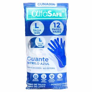 GUANTES NIT.ALFASAFE AZUL TALLA L 12