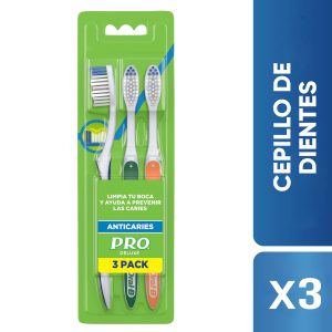 3 CEP.PRO DELUXE ANTICARIES MEDIO CEPILLOS