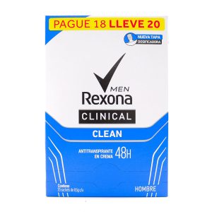 DTE.REXONA CLIN CLEAN 8.5GR PAG18 LL20 H CREMAS