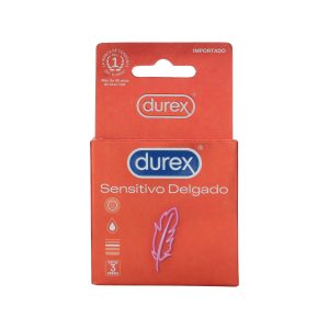 PRESERVATIVO DUREX SENSITIVO DELGADO 6 CAJAS X3 UN