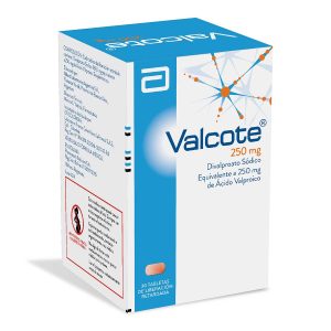 VALCOTE 250 MG 30 TABLETAS (M) ACIDO VALPROICO