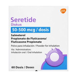 SERETIDE DISKUS 50/500 MCG 60 DOSIS(A)(M FLUTICASONA-SALMETEROL