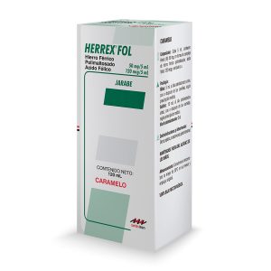 HERREX FOL CARAMELO JARABE 120 ML (T) HIERRO-ACIDO FOLICO