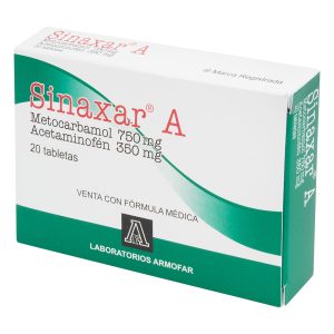 SINAXAR A 20 TABLETAS ACETAMINOFEN-METOCARBAMOL