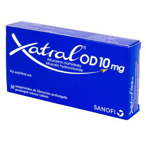 XATRAL OD 10 MG 30 TABLETAS (A) ALFUZOSINA