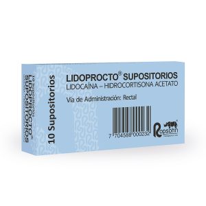 LIDOPROCTO 10 SUPOSITORIOS LIDOCAINA-HIDROCORTISONA