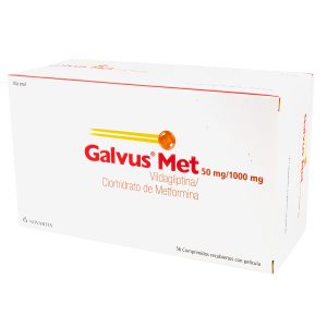 Tienda 23 GALVUS MET 50 MG/1000 MG 56 COMP(A) (M) VILDAGLIPTINA-METFORMINA