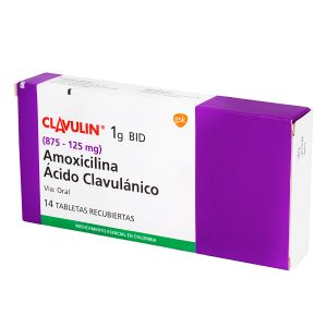 Tienda 3 CLAVULIN 1 GR 14 TABLETAS AMOXICILINA+ACIDO CLAVULANICO