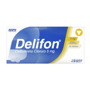 Tienda 18 DELIFON 5 MILIGRAMOS 20 TABLETAS OXIBUTININA