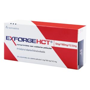 Tienda 6 EXFORGE HCT 5 MG/160 MG / 12.5 MG 28 COMP(A)(M) VALSARTAN-AMLODIPINO-HIROCLOROTIAZIDA