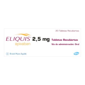 Tienda 11 ELIQUIS 2.5 MG 20 T(A)(M)69625(3%+)(PAE) APIXABAN