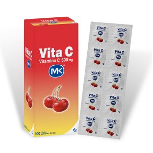 Tienda 28 VITAMINA VITA C 500 MG CEREZA 100 TBS MK VITAMINA C