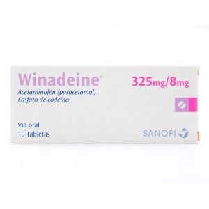 Tienda 26 WINADEINE 325/8 MG 10 TABLETAS ACETAMINOFEN+CODEINA