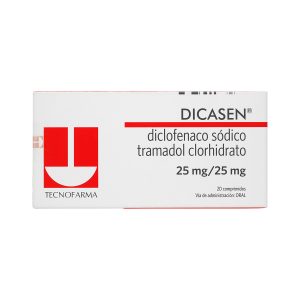 DICASEN 25 MG 20 COMPRIMIDOS DICLOFENACO -TRAMADOL