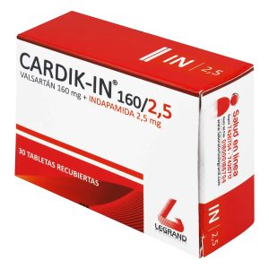 Tienda 11 CARDIK-IN 160/2.5 MG 30 TABLETAS INDAPAMIDA-VALSARTAN
