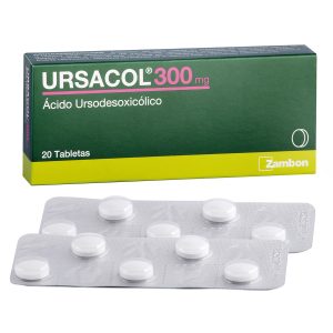 URSACOL 300 MG 20 TABLETAS URSODESOXICOLICO