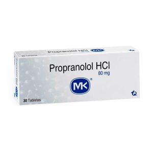 PROPANOLOL HCL 80 MG 30 TABLETAS MK