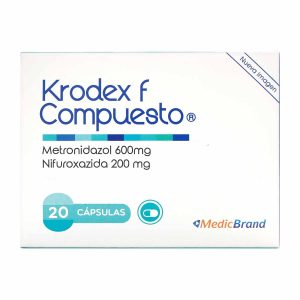 Tienda 24 KRODEX F COMP X 20 CAPS METRONIDAZOL-NIFUROZAXIDA