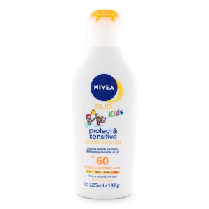 BLOQ.NIVEA SUN FPS60 KIDS SENSIT.125 ML BLOQUEADORES