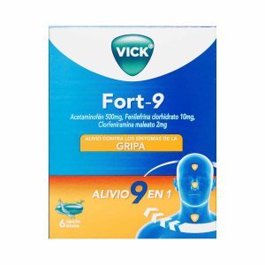 Tienda 8 VICK FORT-9 6 CAPSULAS ACETAMINOFEN-CLORFENIRAMINA-FENILEFRINA