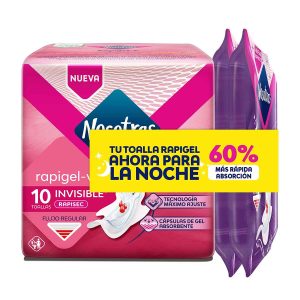 Tienda 23 TOALLAS NOSOTRAS INV.RAPIGEL 10UND+2BNR