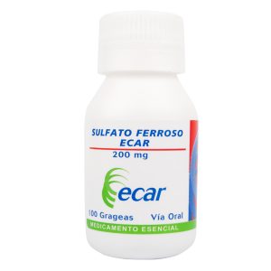 SULFATO FERROSO 200 MG 100 GRAGEAS EC FERROSO SULFATO