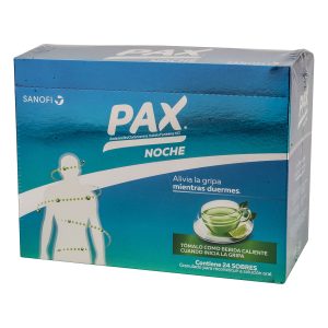 PAX CALIENTE NOCHE LIMON 24 SBS ACETAMINOFEN-CLORFENIRAMINA-FENILEFRINA
