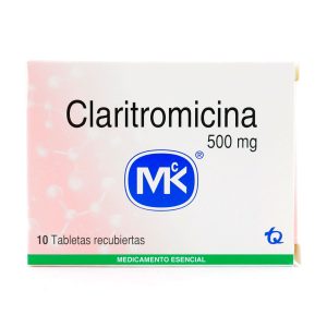 CLARITROMICINA 500 MG 10 TABLETAS MK
