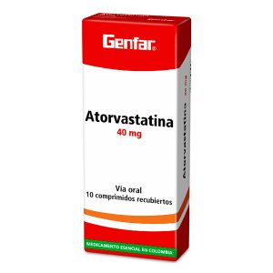 Tienda 7 ATORVASTATINA 40 MG 10 TABLETAS W