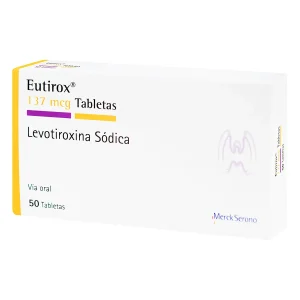 Tienda 7 EUTIROX 137 MCG 50 TABLETAS (M) LEVOTIROXINA SODICA