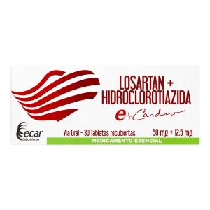 LOSARTAN 50 MG+HCT 12.5 MG 30 TBS EC