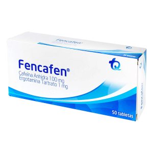 FENCAFEN 100 MG( CAFEINA + ERGOTAMINA) 50 TABLETAS SC ERGOTAMINA-CAFEINA