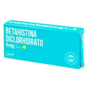 BETAHISTINA 8 MG 20 TABLETAS LP BETAHISTINA DICLOHIDRATO