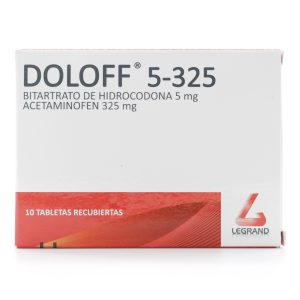 Tienda 8 DOLOFF 5-325 10 TABLETAS HIDROCODONA BITARTARO-ACETANINOFEN