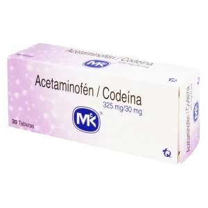 Tienda 28 ACETAMINOFEN+CODEINA 325/30MG 30 TBS MK