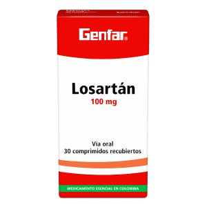 Tienda 5 LOSARTAN 100 MG 30 COMPRIMIDOS GF