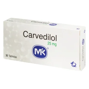 Tienda 1 CARVEDILOL 25 MG 30 TABLETAS MK(M)29640