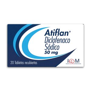 ATIFLAN 50 MG 20 TABLETAS ICOM DICLOFENACO