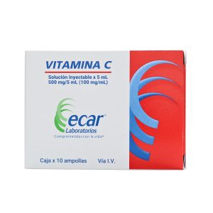 VITAMINA C INYECTABLE 5 ML 10 AMPOLLAS ECAR