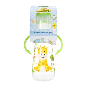 BIBERON PLASTICO SEMICURVO 8 OZ BIBERONES