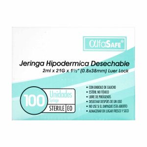 JERINGA ALFA 3P 2 ML 21 X 1 1/2 100 UDS
