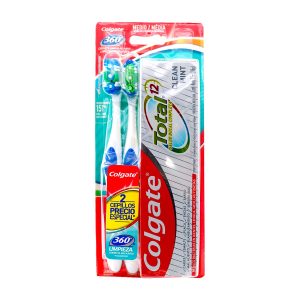 2 CEP.COLGATE 360 TWINPACK+TOT.75 ML MED CEPILLOS