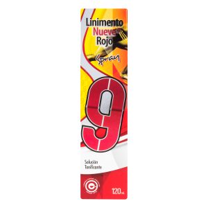 LINIMENTO 9 ROJO SPRAY 120 ML  MENTOL ALCANFOR SALICI.METILO