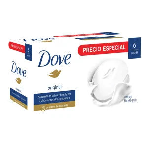6 JABON DOVE BLANCO 90 GR SUPER OFERTA  JABONES