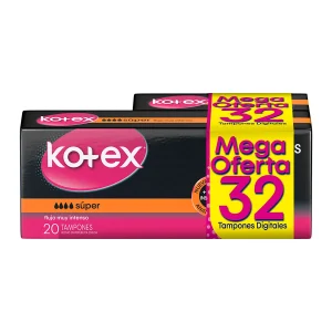 TAM.KOTEX EV.DIGITAL SUPER 20 UDS+10 M.O TAMPONES